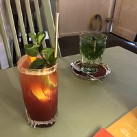 punch and tea  at Maracuyà  in Utrecht