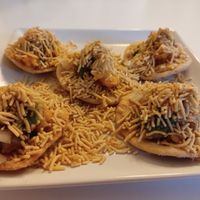 Sev puri (vegan) at INDelicious Bistro in Prague