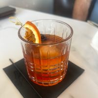 Smoked old fashioned  at Massaya Lebanese Restaurant and Bar in Ashburn