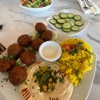 Falafel platter  at Massaya Lebanese Restaurant and Bar in Ashburn