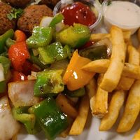 Falafel platter at Massaya Lebanese Restaurant and Bar in Ashburn