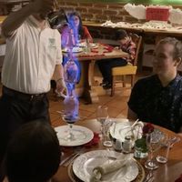 Drink show  at La Floresta Restaurante  in Banos