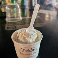 coconut ice cream at Lahla Ice Cream Khao Soi in Chiang Mai