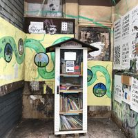 Library book exchange run by ACNS just a few doors away    at All Carrot No Stick in Sheffield