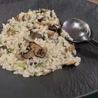 Truffle risotto  at Areya Beach Bar in Crete