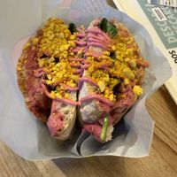 Hummus sandwich   at Pans & Company - Rambla de Canaletes in Barcelona