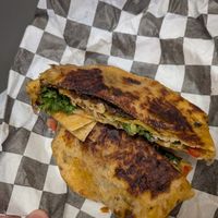 Crunch wrap at Vegan House Shack Kitchen @ Planted by Faith in Greenville