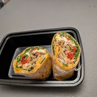 Smoked turkey wrap at Vegan House Shack Kitchen @ Planted by Faith in Greenville