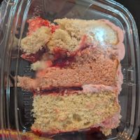 Strawberry cake at Vegan House Shack Kitchen @ Planted by Faith in Greenville