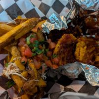 Loaded fries at Vegan House Shack Kitchen @ Planted by Faith in Greenville