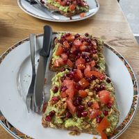 Avocado toast  at Dabó Smoothies in Zurich