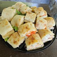 Sandwich platter with tofurkey and buffalo tempeh sandwiches at Syracuse Cooperative Market - Salt City Market in Syracuse
