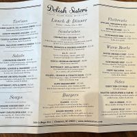 Lunch menu   at Delish Sisters in Clemson