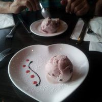 Chocolate chip cherry vegan ice cream 😋 at Plumeria in San Diego