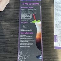 drink menu   at Plumeria in San Diego