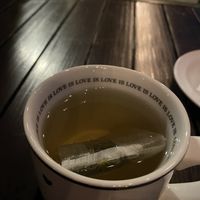 Yummy coconut cream tea  at Plumeria in San Diego