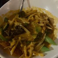 Red curry with mock duck  at Plumeria in San Diego