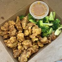 tangerine crispy chicken  at Plumeria in San Diego