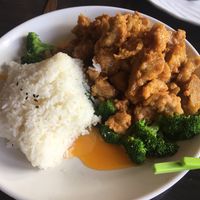 Tangerine Chicken & White Rice ?Gluten Free at Plumeria in San Diego
