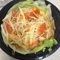 Papaya salad   at Plumeria in San Diego