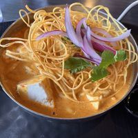 Khao soi w/steamed tofu  at Plumeria in San Diego