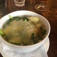 Glass soup at Plumeria in San Diego