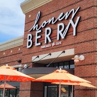 Outside of the building at Honey Berry in Dallas