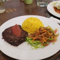 Vegan Hamburger (no bun) at El Shamuskiao in Havana