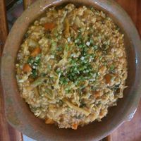 Paella vegan at El Shamuskiao in Havana