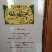 Opening times at Galgala Vegetariano in Vigo