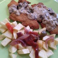 Milanesas at Galgala Vegetariano in Vigo