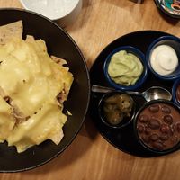 Nachos with vegan cheese (it had a fancier name on the menu)  at Gracias Madre in Puerto Villamil