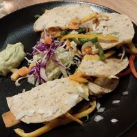 Quesadilla at Gracias Madre in Puerto Villamil