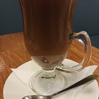 Mexican hot chocolate, vegan if ordered with almond milk (or water) at Gracias Madre in Puerto Villamil