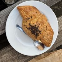 Chocolate croissant  at Forn Fortino in Barcelona