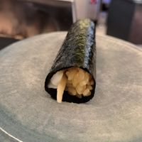 Smoked daikon, cucumber, chive soy mayo gave a nice mix of textures and flavours in this handroll. at RAPPU Handroll Bar in Central Singapore