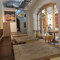 Inside and outside seating area. at Bombay Express in Prague