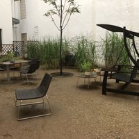 Was rainy but I peeked out   at Almodovar Hotel in Berlin