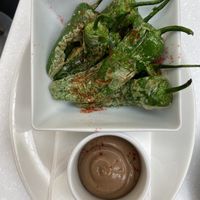 Padron peppers - swap the mayo for vegan!   at Harvey Nichols in South West London