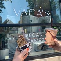 Sundae and shake at VACA'S in Chicago