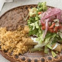 Potato flautas. Don't forget to say no dairy   at Sweet Cup Cafe in Lakeland