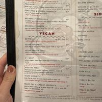 Vegan breakfast options  at The Local's Spot in Egg Harbor