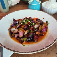 SiChuan eggplant, may have to specify no fish sauce at LÈ Cuisine in Zurich