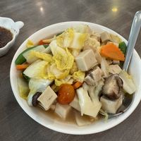Stir fried vegetables - lots of tofu included which was unexpected    at Green Kitchen in Chumphon