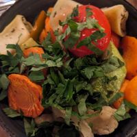 Vegetable side dish at Hanul Lui Manuc in Bucharest