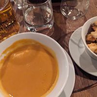 Lentil soup at Hanul Lui Manuc in Bucharest