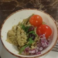 Aubergine spread at Hanul Lui Manuc in Bucharest