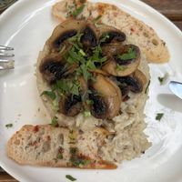 Mushrooms stew with riso(tto)?   at Hanul Lui Manuc in Bucharest