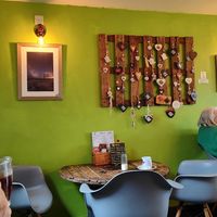 Interior with 5 tables. at The Island Cove Cafe in Benllech