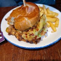 Chilli cheese vegan burger at Revolution in Manchester